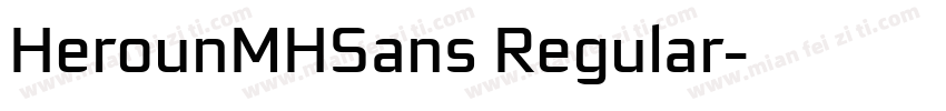 HerounMHSans Regular字体转换